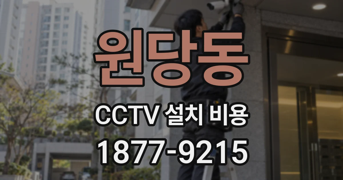 원당동 CCTV 설치 비용