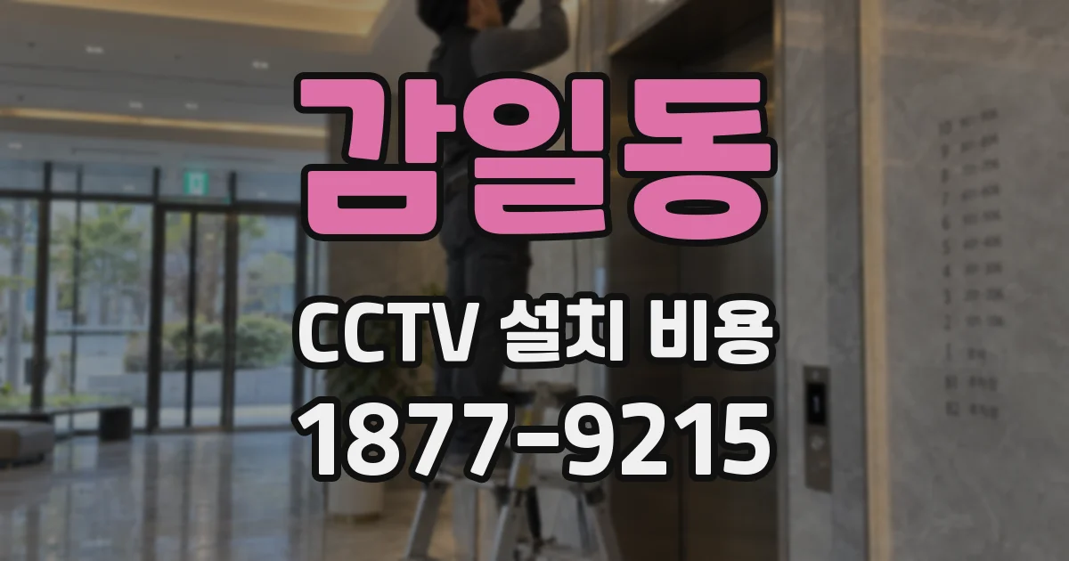 감일동 CCTV 설치 비용