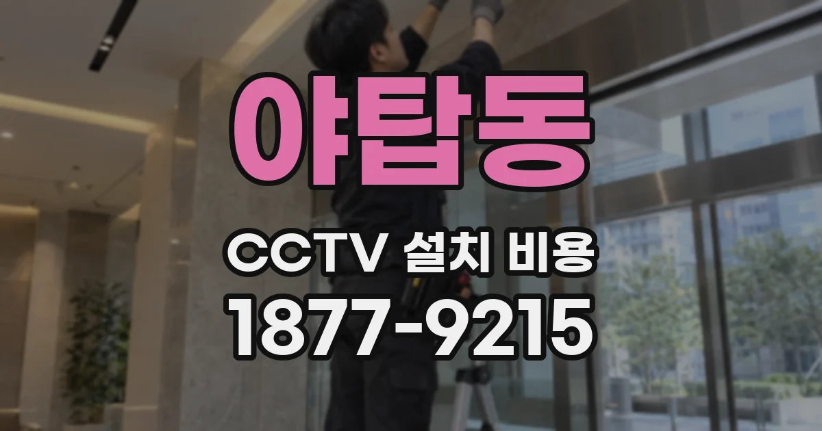 야탑동 CCTV 설치 비용