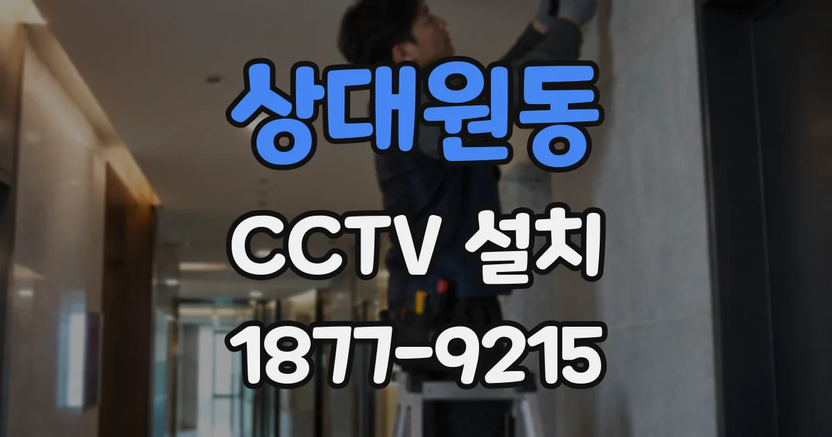 상대원동 CCTV 설치