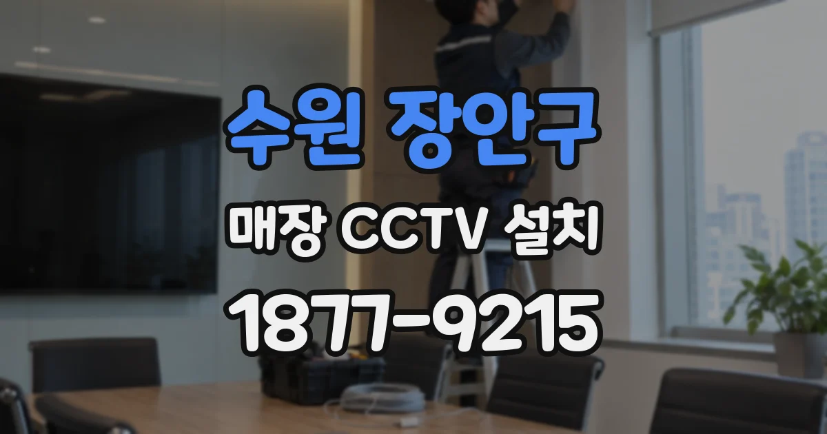 수원 장안구 매장 CCTV 설치