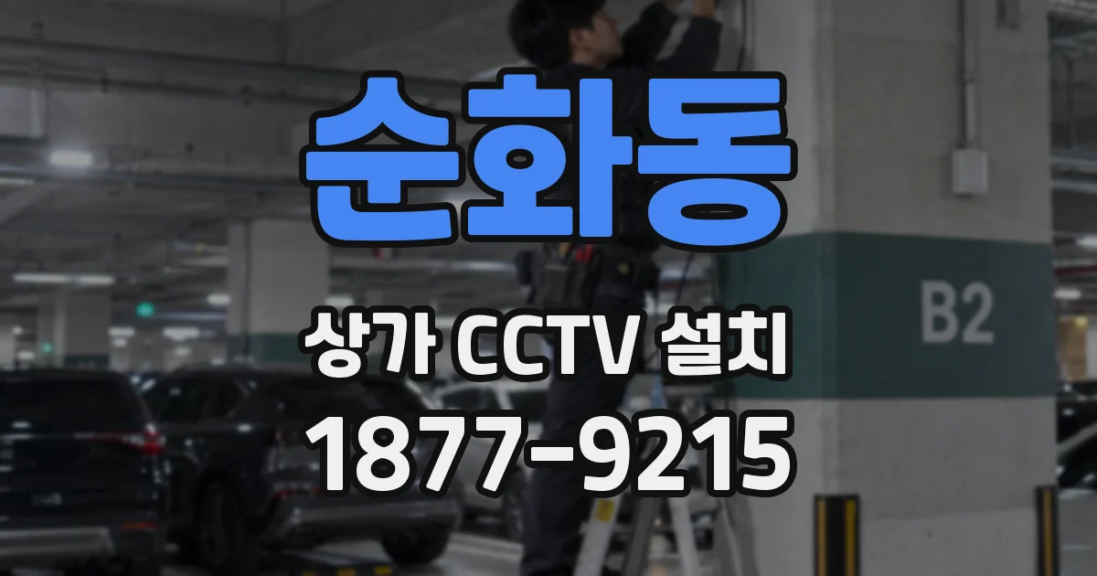 순화동 상가 CCTV 설치