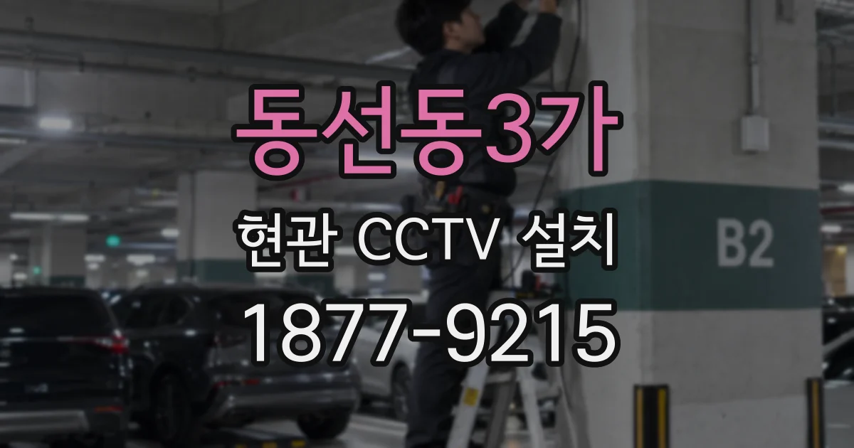 동선동3가 현관 CCTV 설치