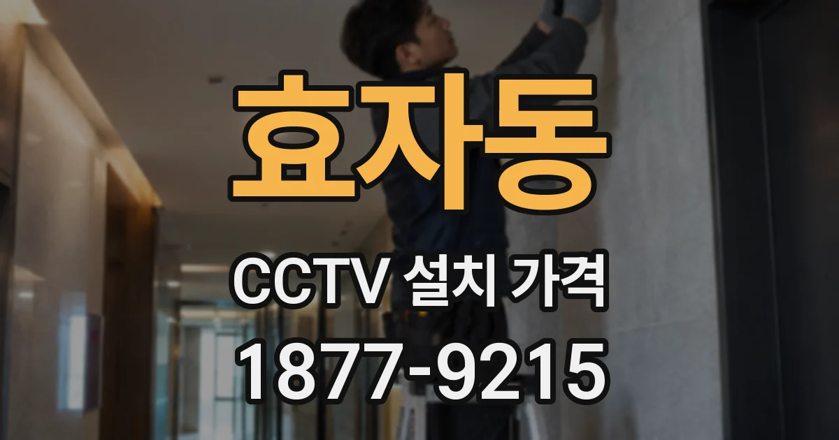 효자동 CCTV 설치 가격