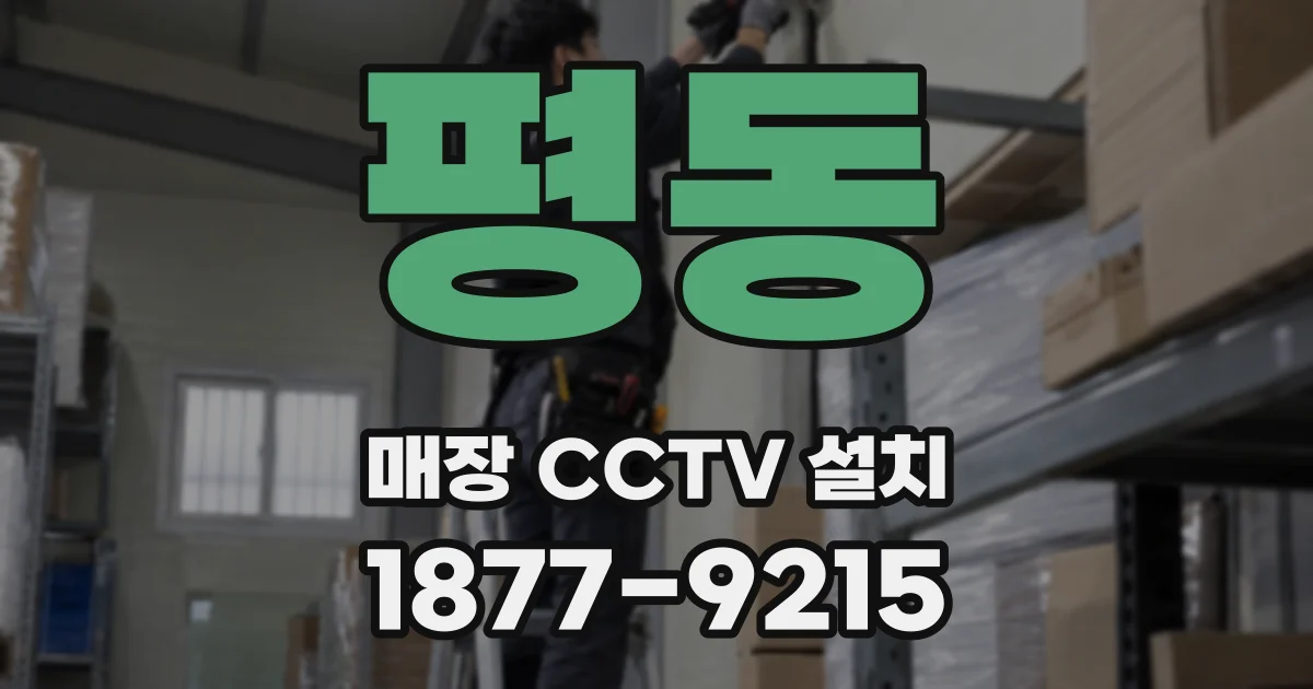 평동 매장 CCTV 설치