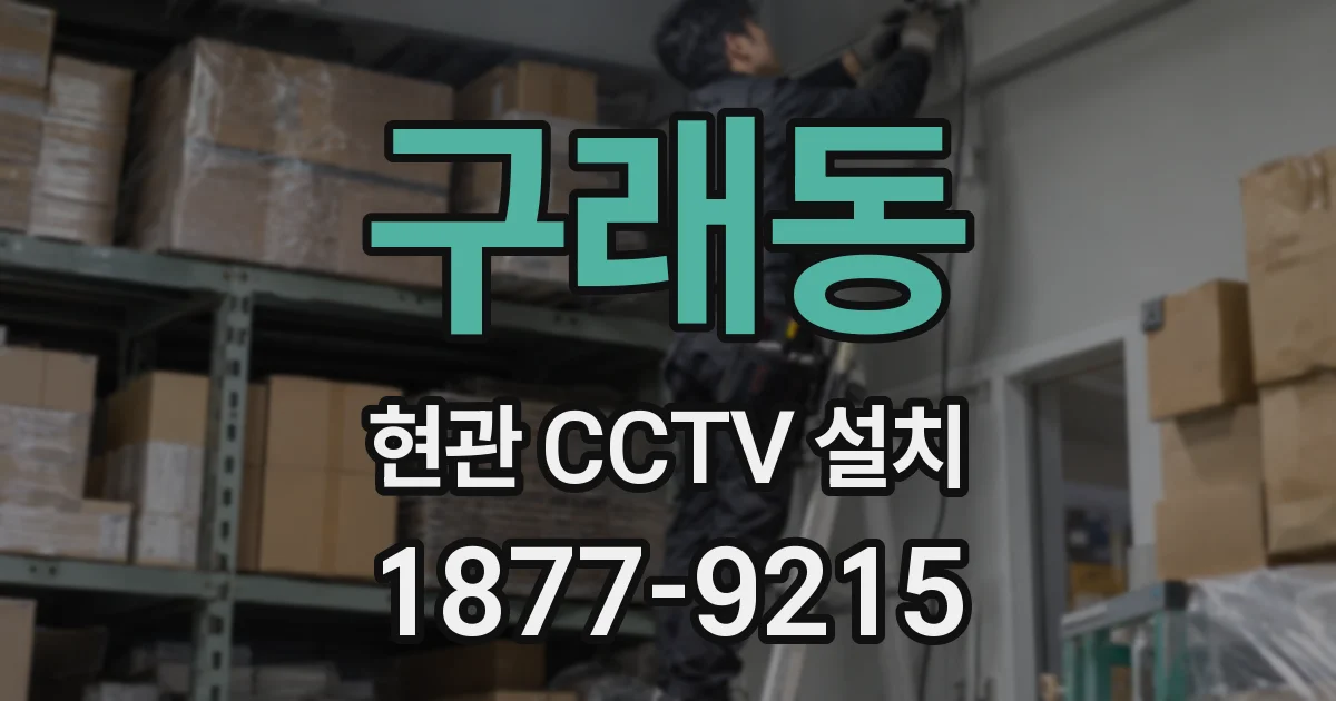 구래동 현관 CCTV 설치