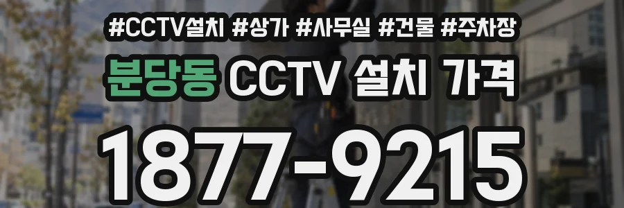 분당동 CCTV 설치 가격