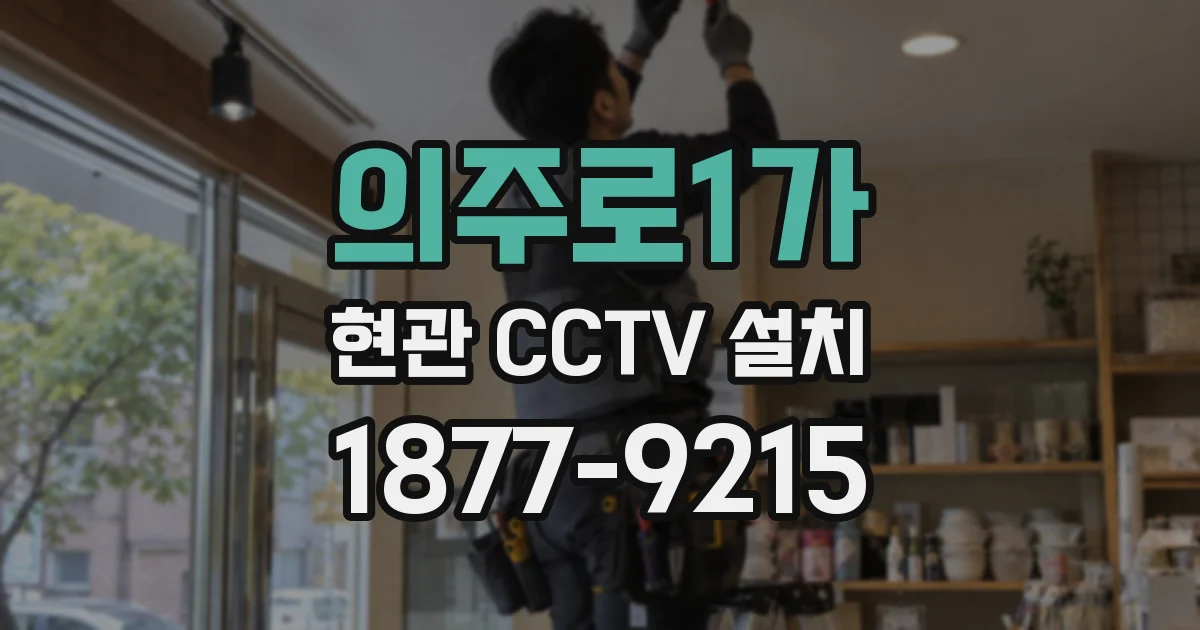 의주로1가 현관 CCTV 설치