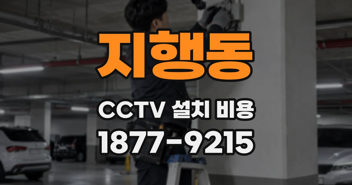 지행동 CCTV 설치 비용