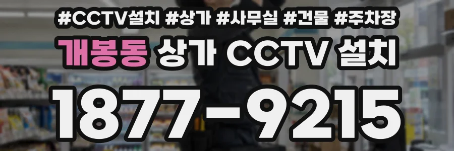 개봉동 상가 CCTV 설치