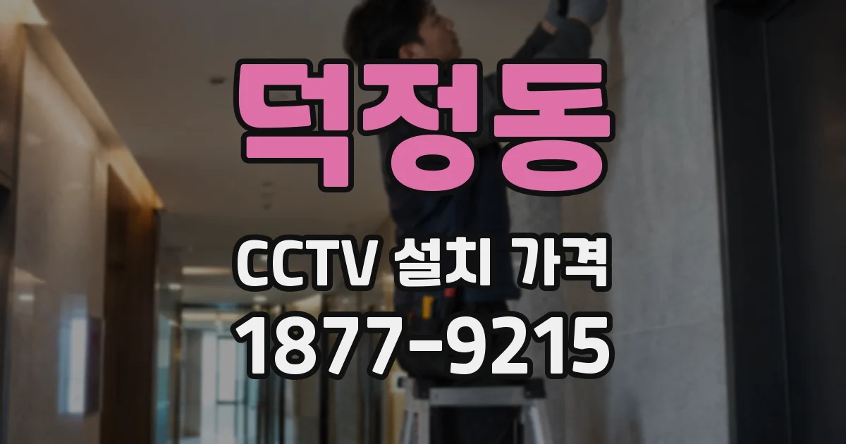 덕정동 CCTV 설치 가격