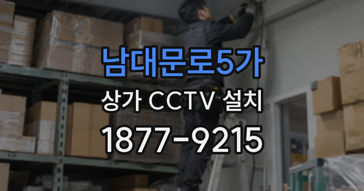남대문로5가 상가 CCTV 설치
