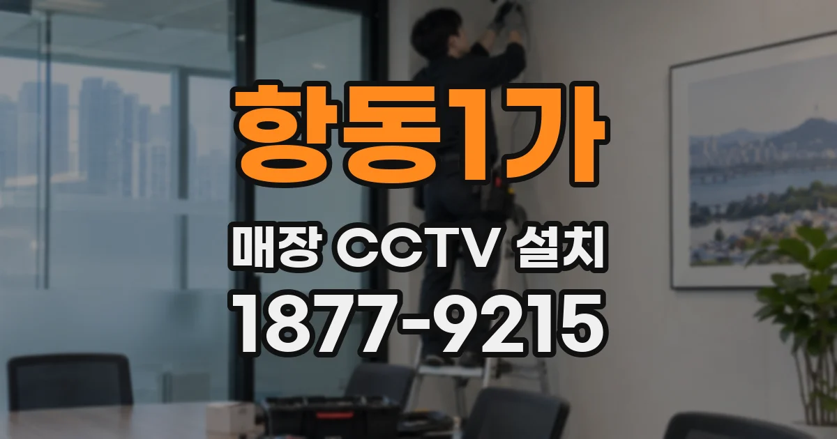 항동1가 매장 CCTV 설치