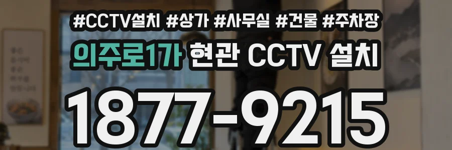 의주로1가 현관 CCTV 설치