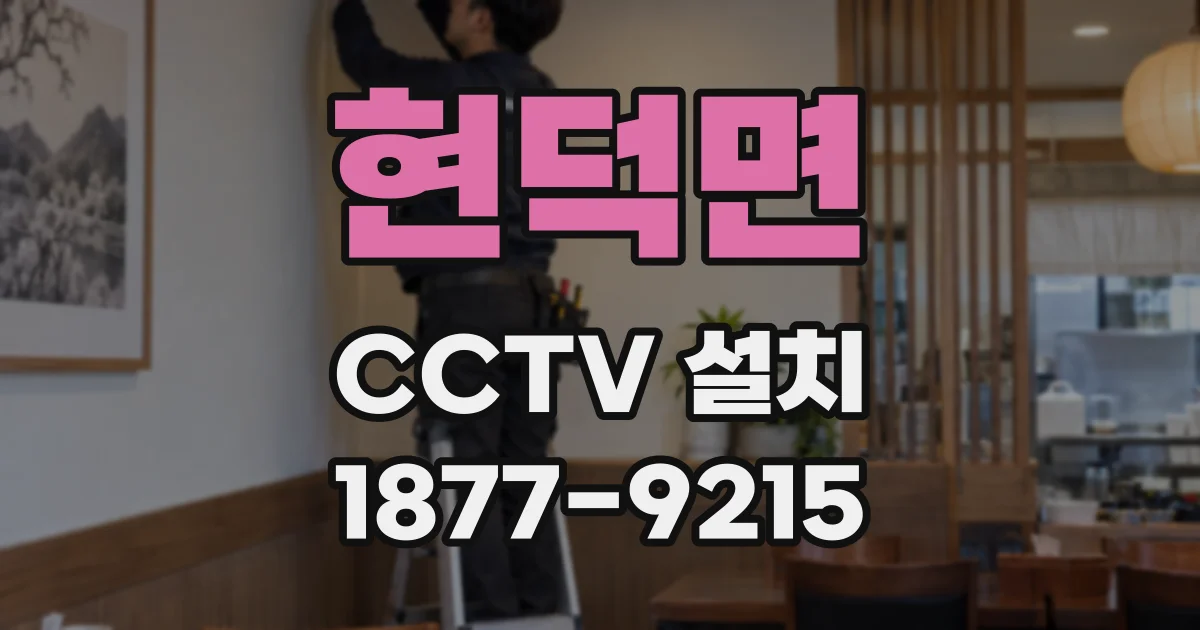 현덕면 CCTV 설치