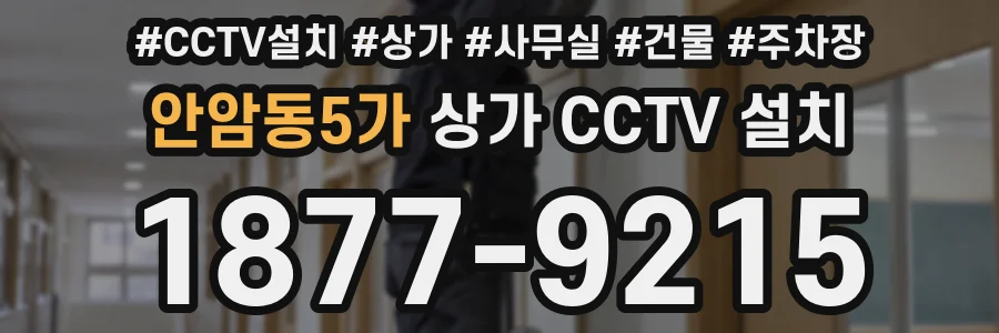 안암동5가 상가 CCTV 설치