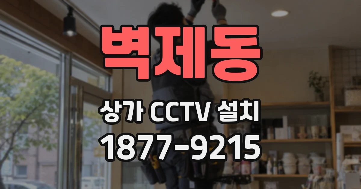 벽제동 상가 CCTV 설치