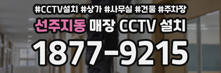 선주지동 매장 CCTV 설치