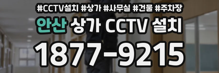 안산 상가 CCTV 설치