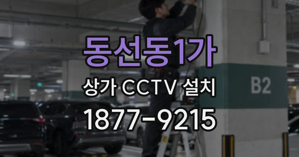 동선동1가 상가 CCTV 설치