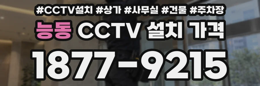 능동 CCTV 설치 가격
