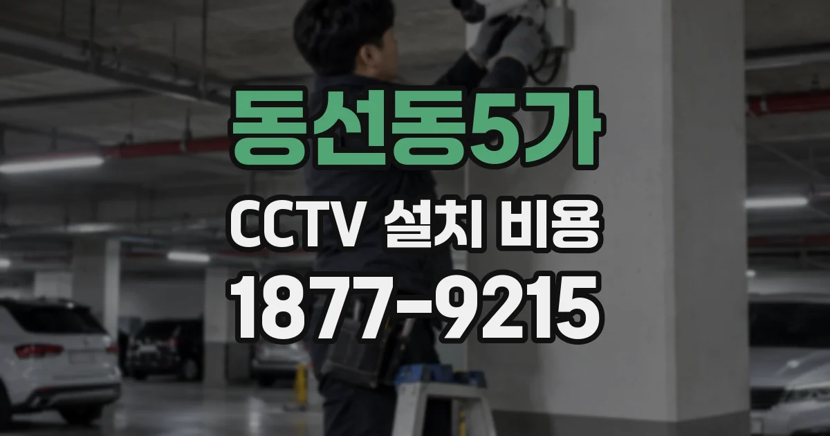 동선동5가 CCTV 설치 비용