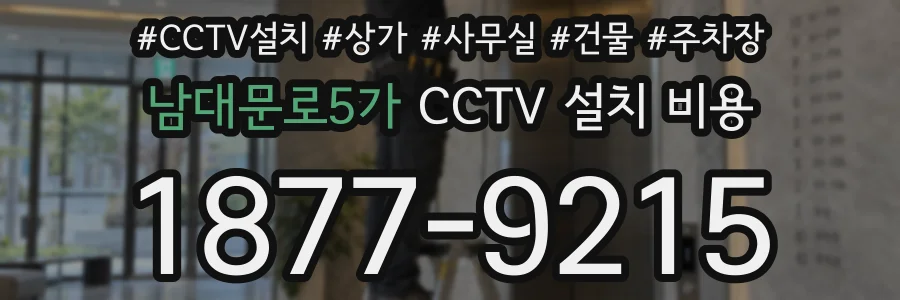 남대문로5가 CCTV 설치 비용
