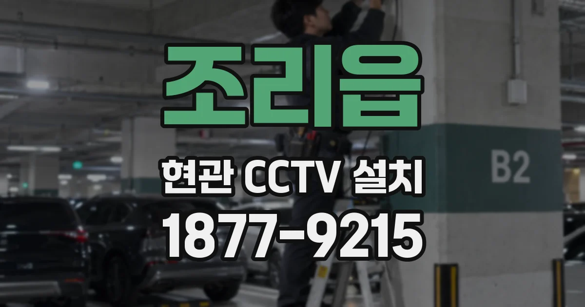 조리읍 현관 CCTV 설치