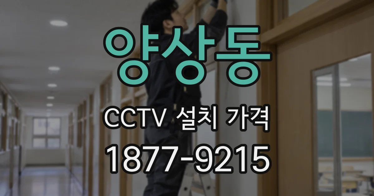 양상동 CCTV 설치 가격