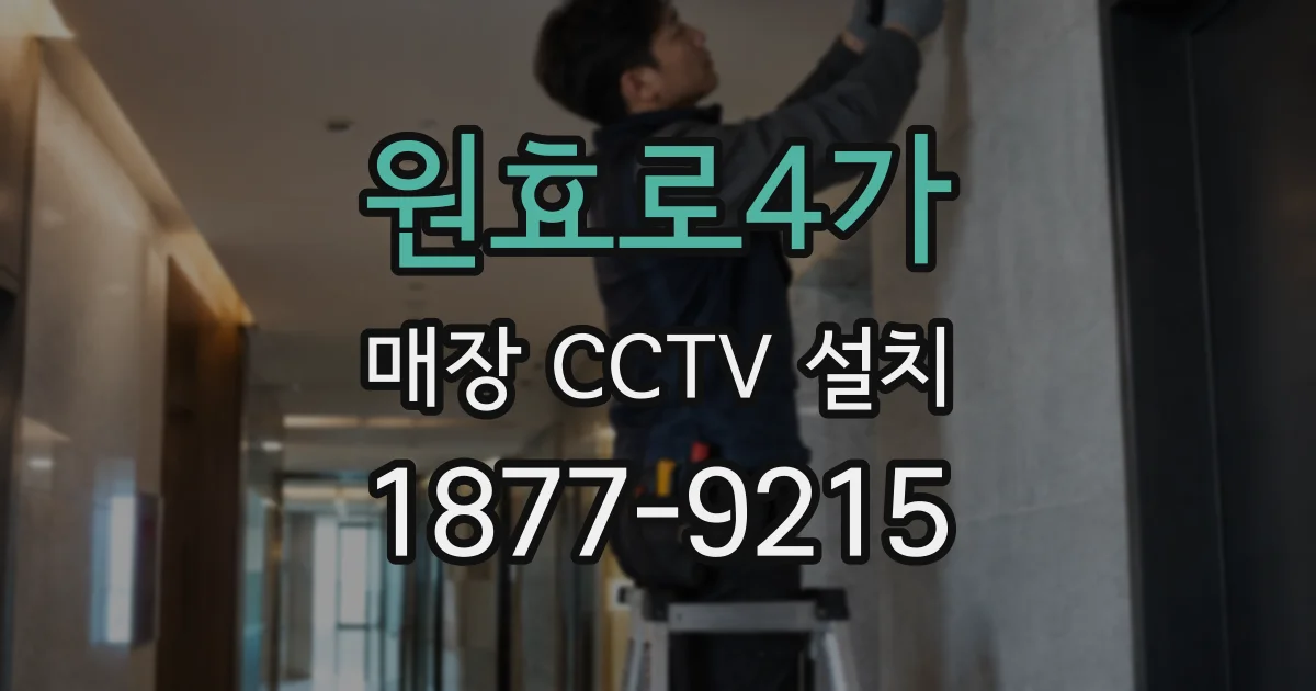 원효로4가 매장 CCTV 설치