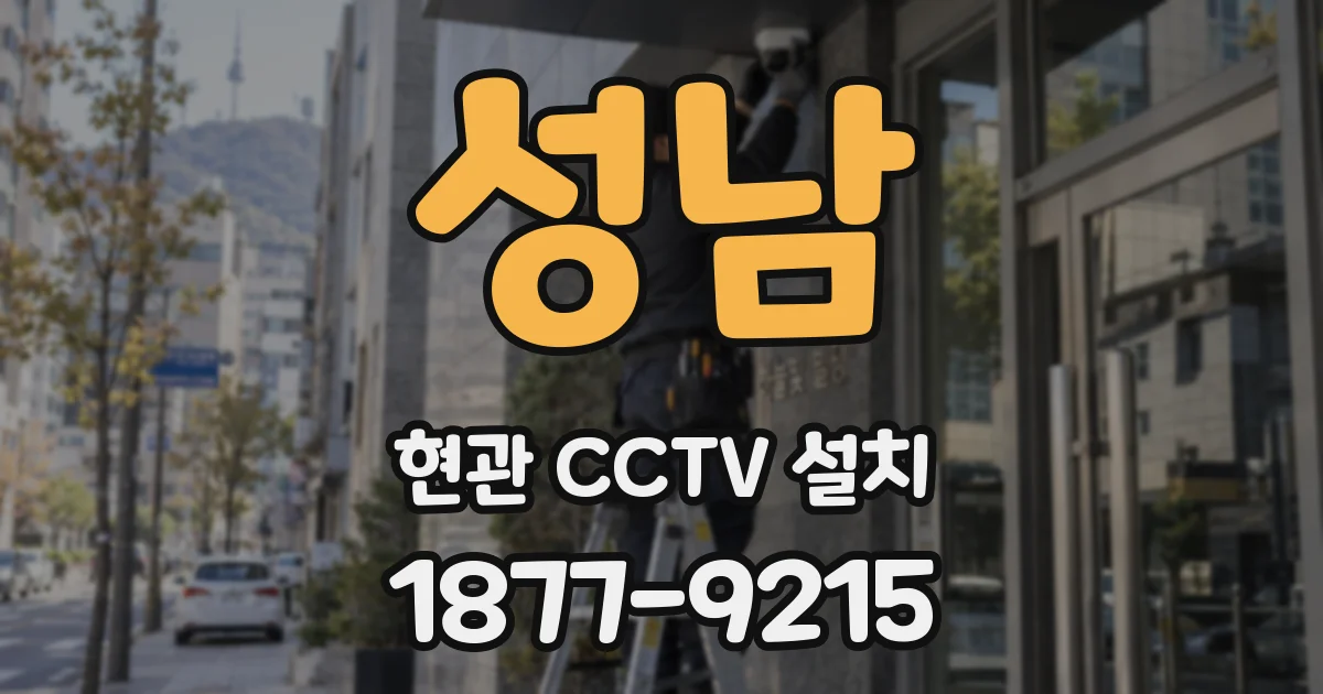 성남 현관 CCTV 설치