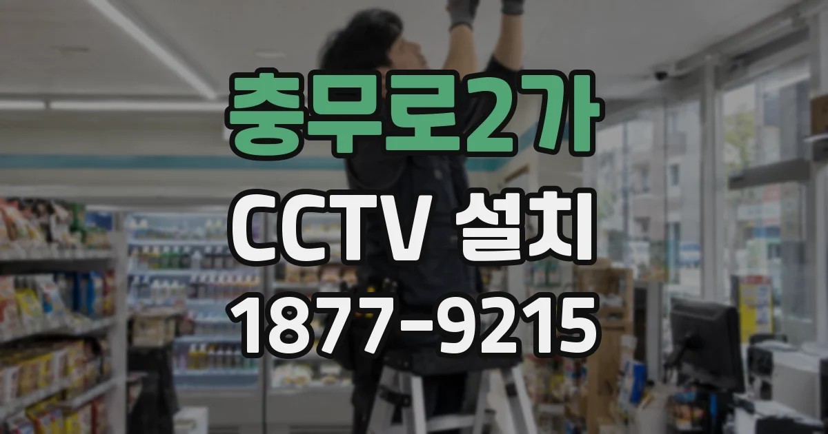 충무로2가 CCTV 설치
