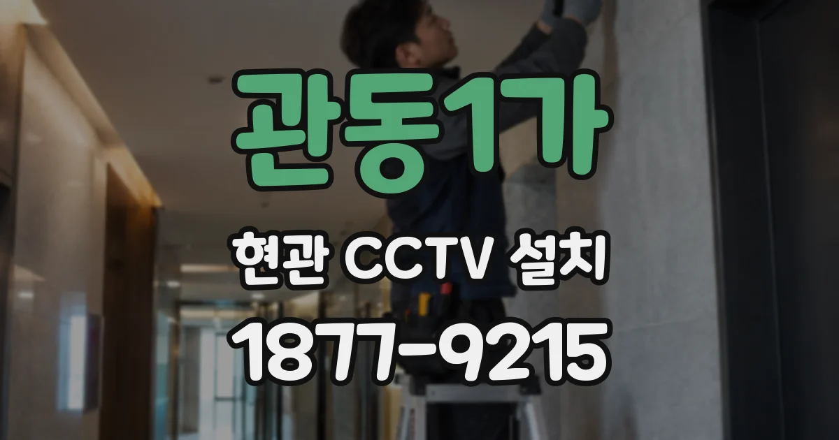 관동1가 현관 CCTV 설치