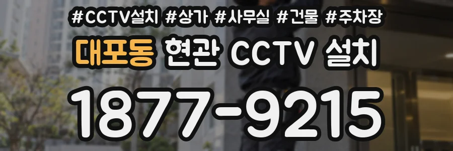 대포동 현관 CCTV 설치
