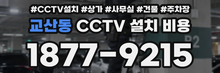 교산동 CCTV 설치 비용