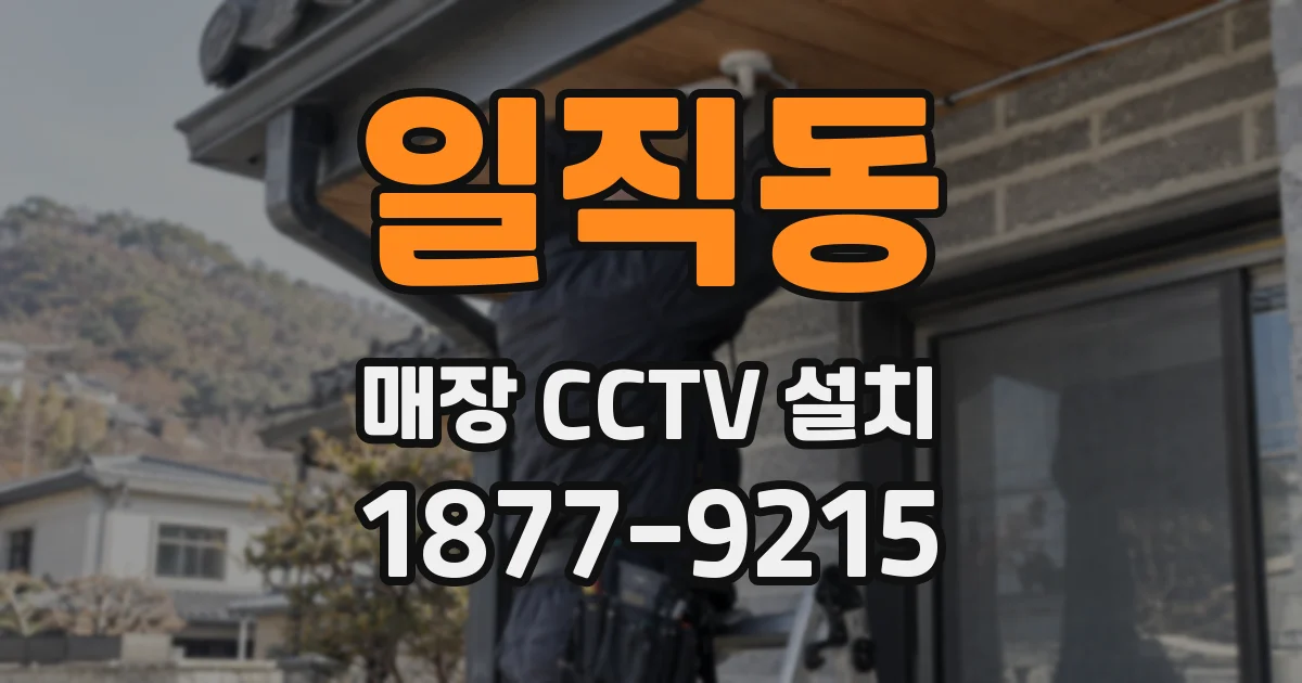 일직동 매장 CCTV 설치