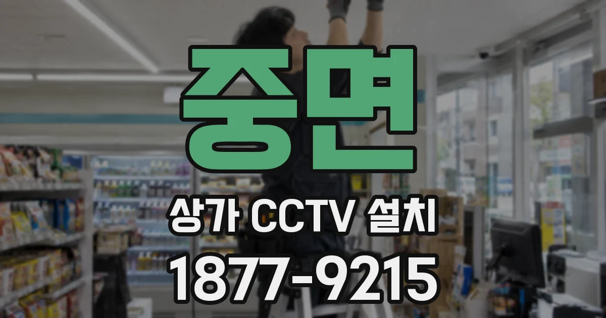 중면 상가 CCTV 설치