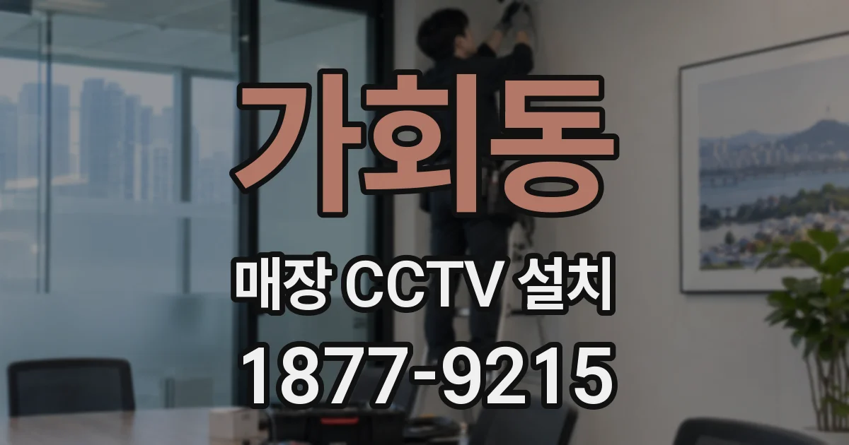 가회동 매장 CCTV 설치