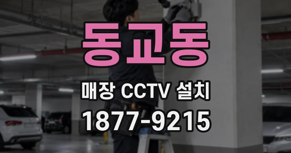 동교동 매장 CCTV 설치