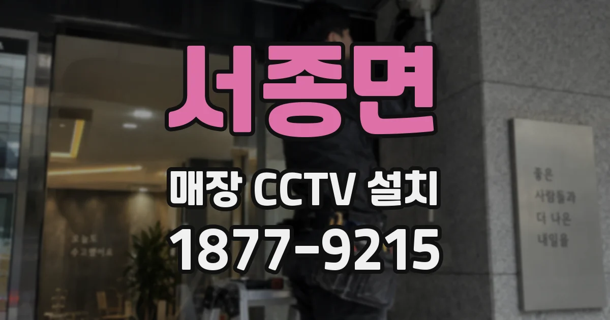 서종면 매장 CCTV 설치
