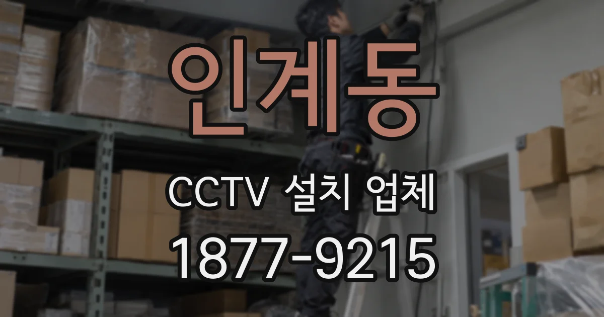 인계동 CCTV 설치 업체