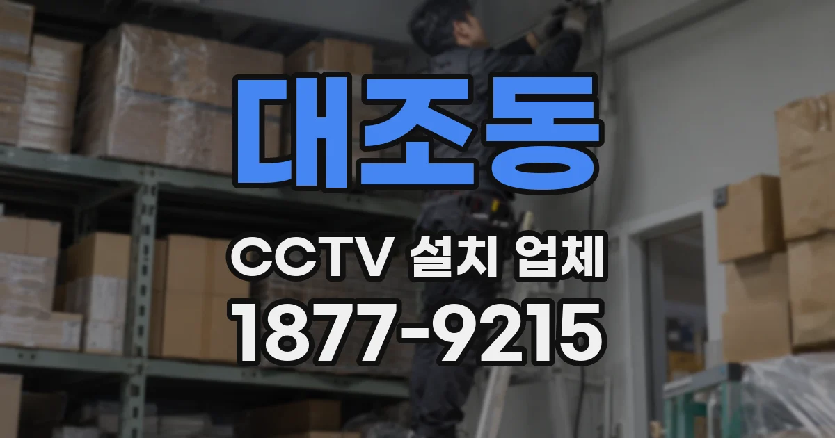 대조동 CCTV 설치 업체