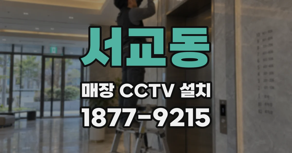 서교동 매장 CCTV 설치