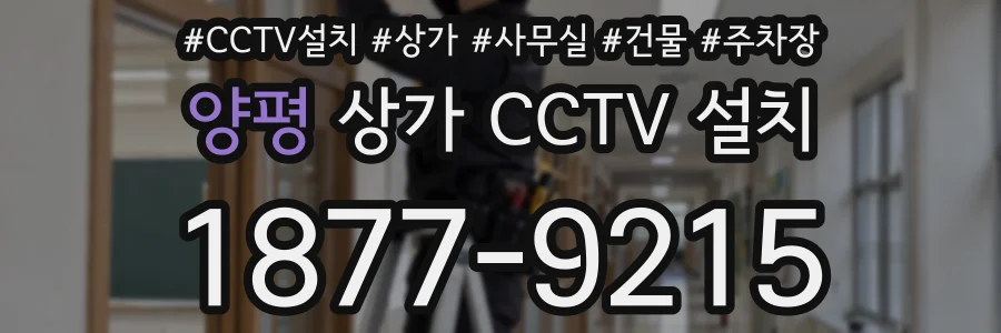 양평 상가 CCTV 설치