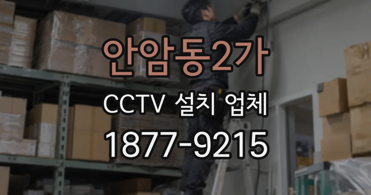 안암동2가 CCTV 설치 업체