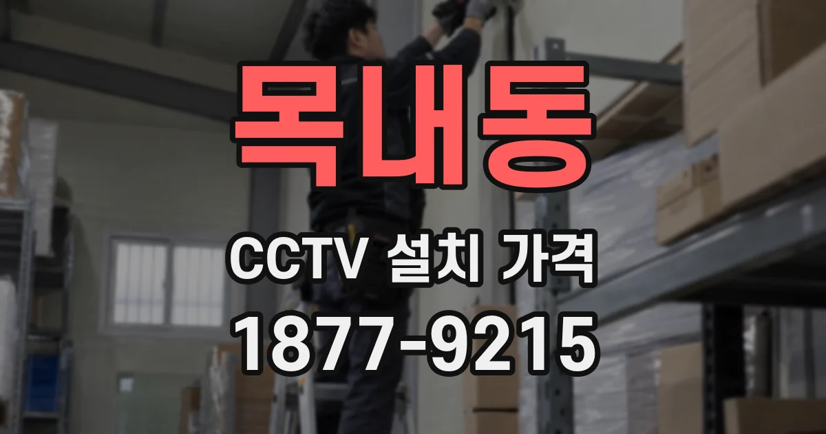 목내동 CCTV 설치 가격