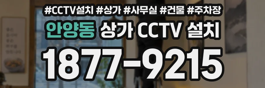 안양동 상가 CCTV 설치