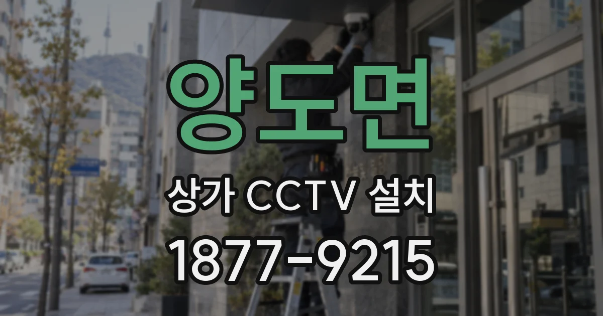 양도면 상가 CCTV 설치