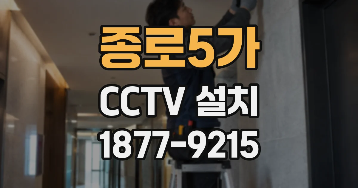 종로5가 CCTV 설치