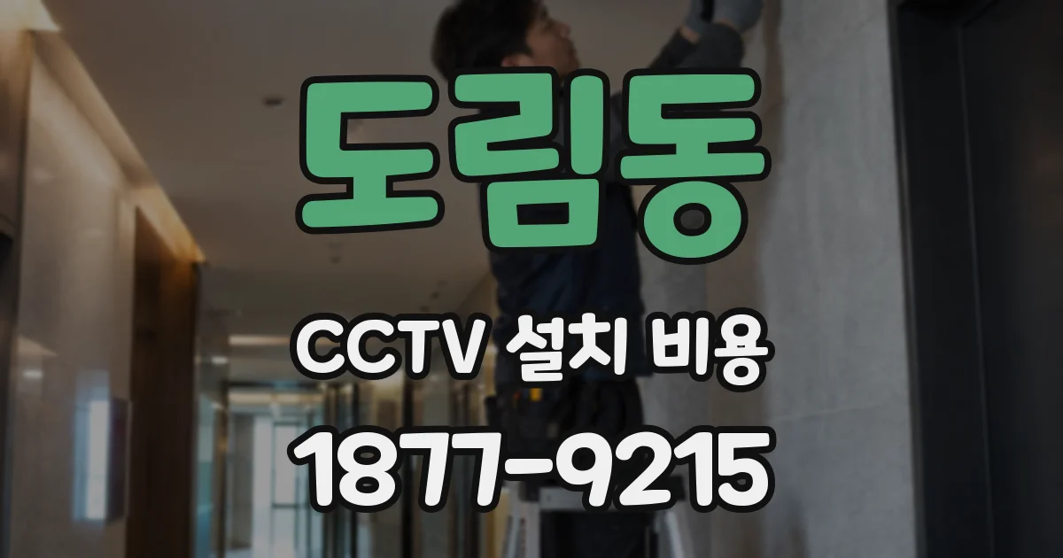 도림동 CCTV 설치 비용